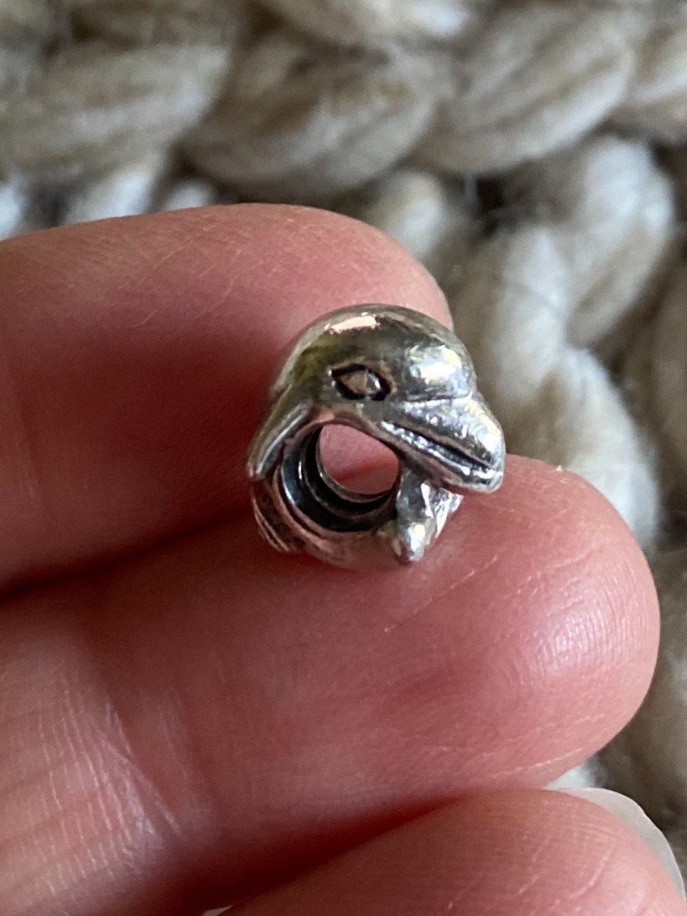 Pandora Silver Dolphin Bead Charm in Shiny Silver